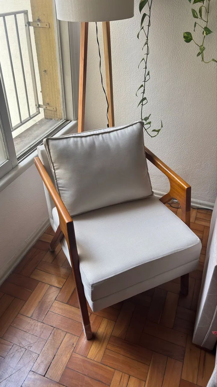 Poltrona/Cadeira em Linho - Foto 3