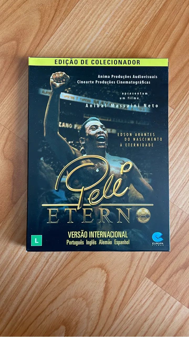 DVD PELÉ ETERNO EDIÇÃO DE COLECIONADOR com livro de fotos