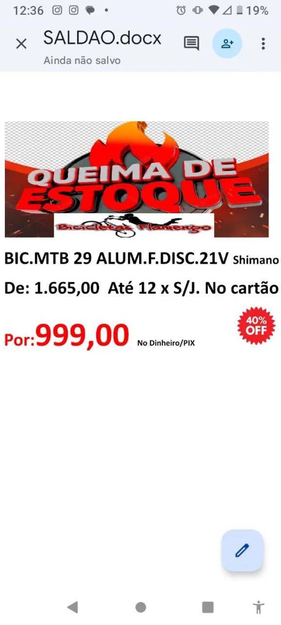 Bicicleta MTB 29 Alumínio 21vel Shimano  - Foto 3