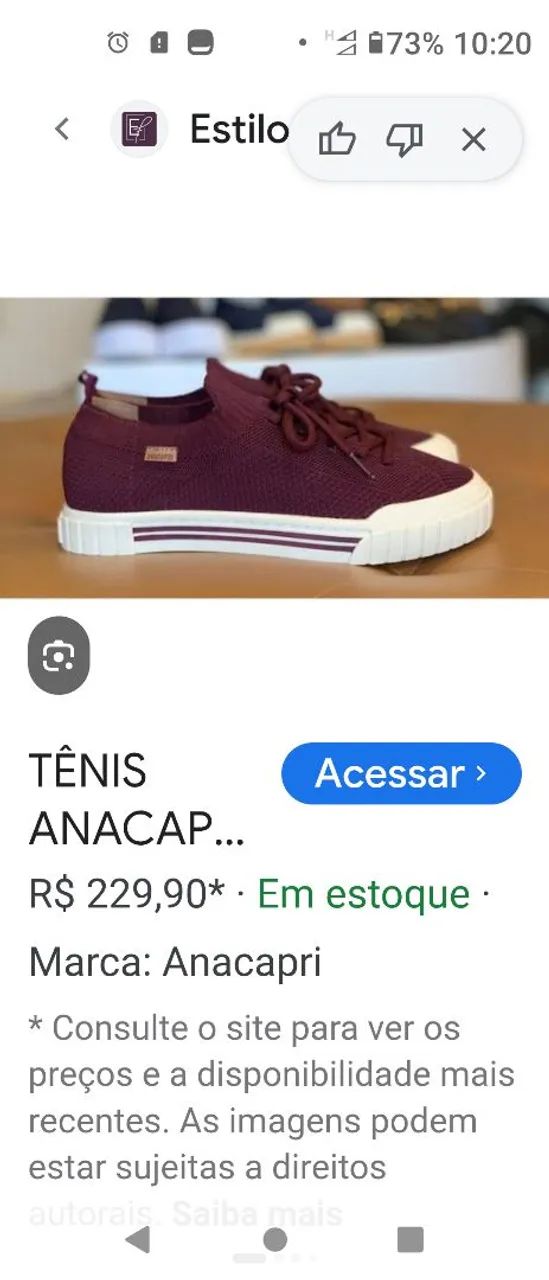 Tênis feminino anacapri 
