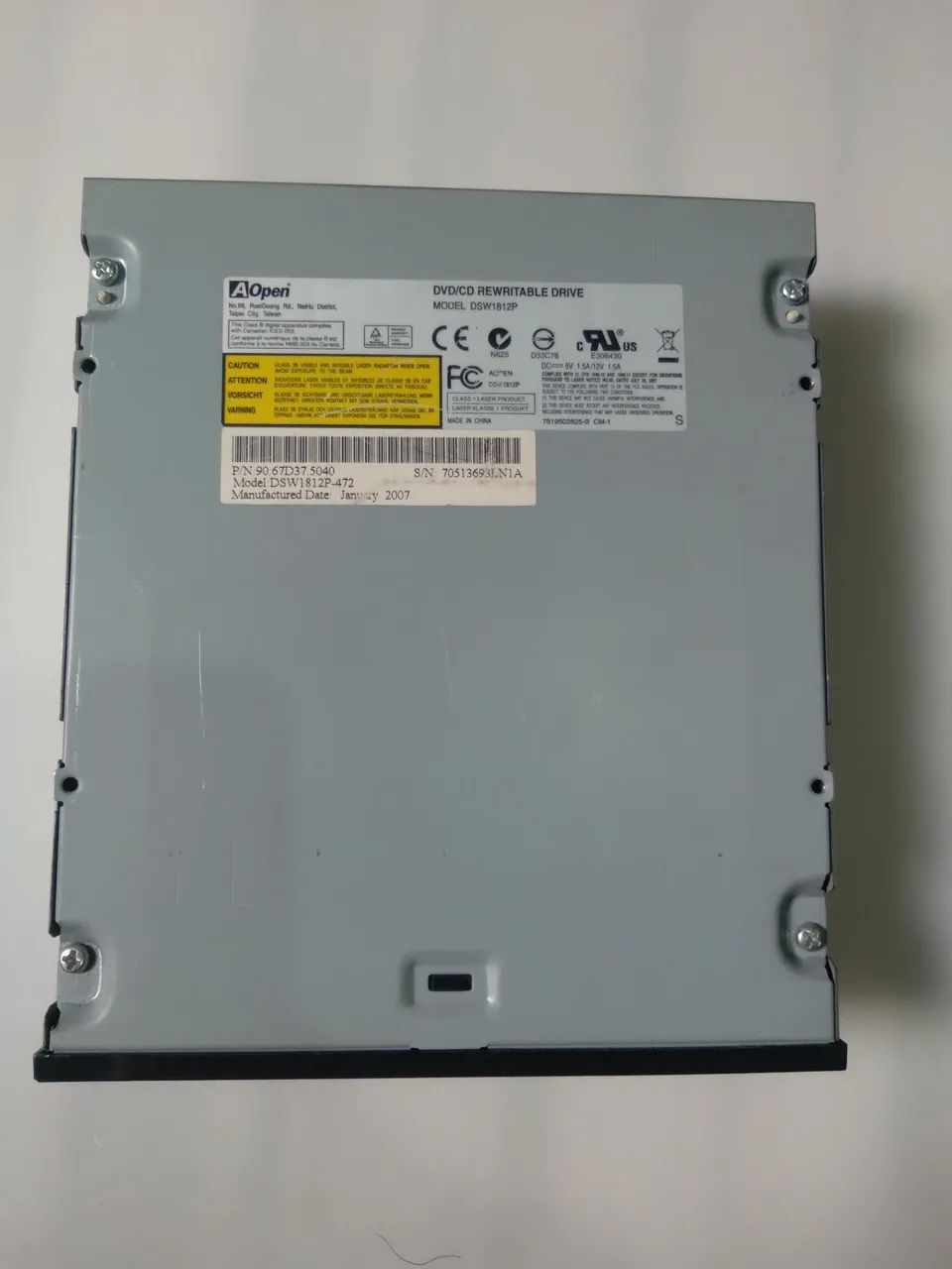 Leitor/Gravador de DVD/CD  Desktop *Sem Teste*
