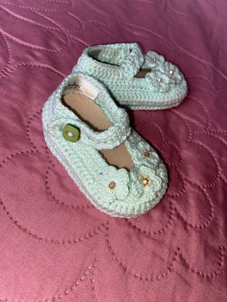 Sapato para bebê de crochê  - Foto 3