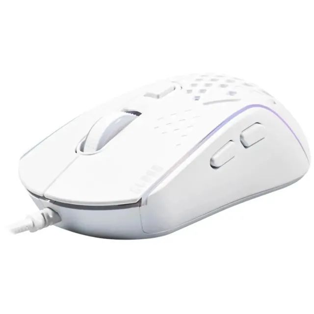 Mouse Gamer Clanm Slits MK397, RGB, 7200 DPI, 7 Botoes, Branco, MOUSESLITS - Foto 5