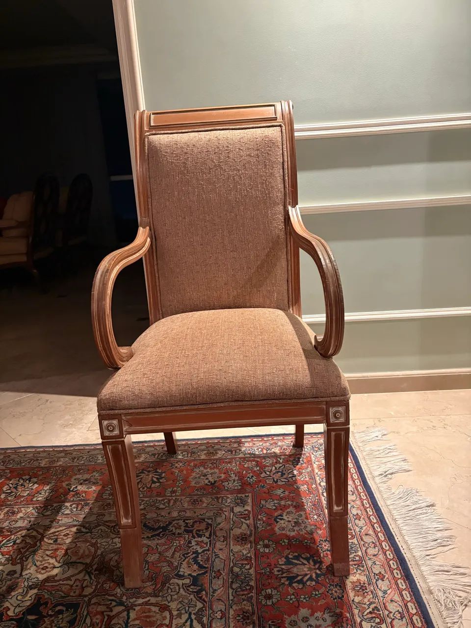 Vendo Conjunto de cadeiras mesa de jantar. 2 com apoio e 6 sem.  - Foto 3