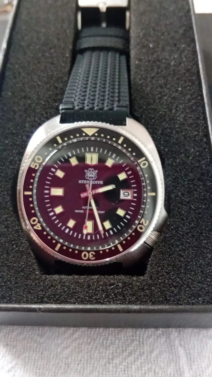 LÍNDO  RELÓGIO STEELDIVE  MODELO SD 1970  . !!! - Foto 4