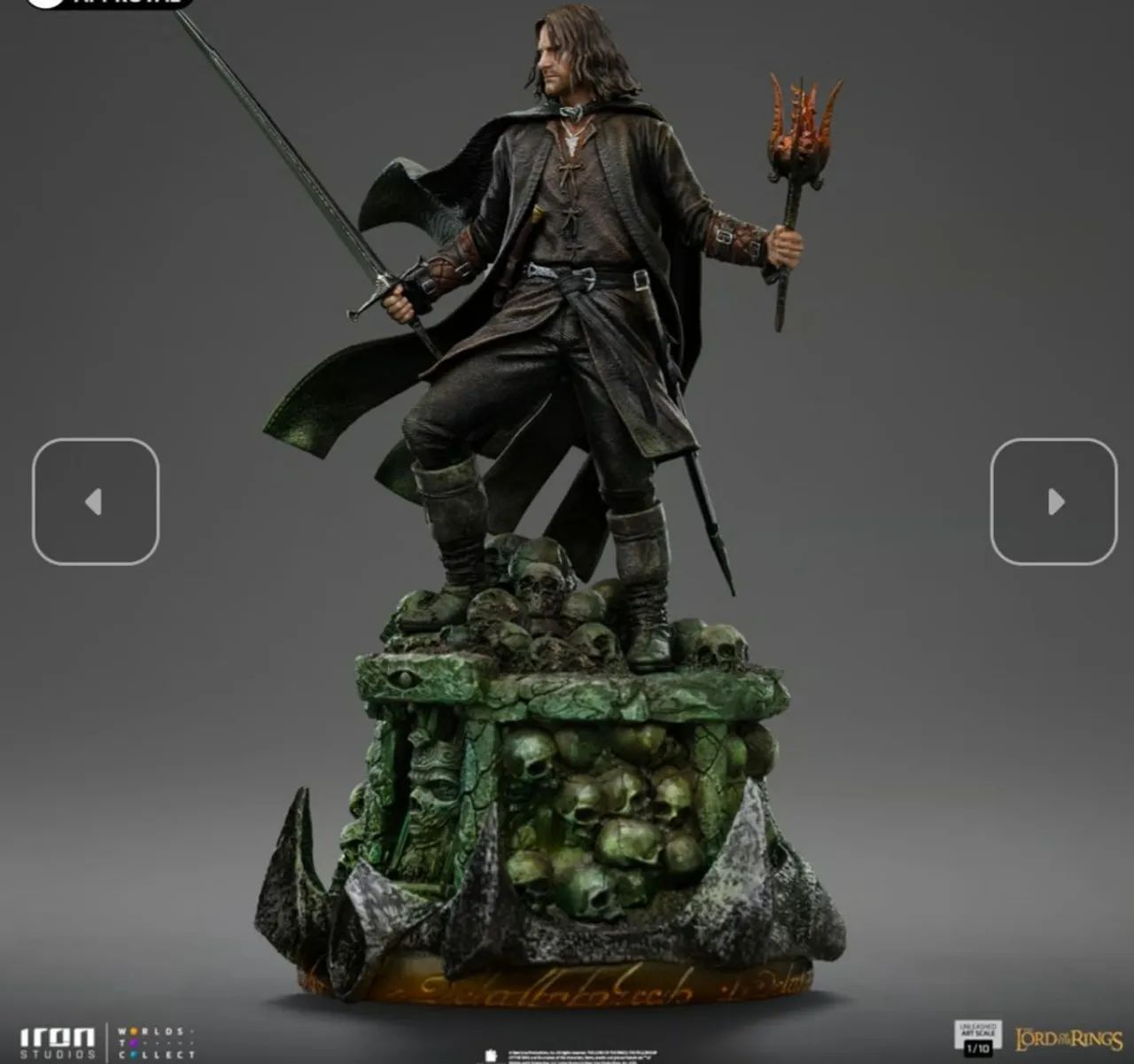 Aragorn Unleashed Iron Studios The Lord of the Rings - Foto 3