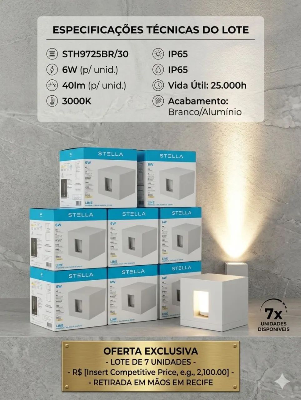 Arandela de Parede LED Line