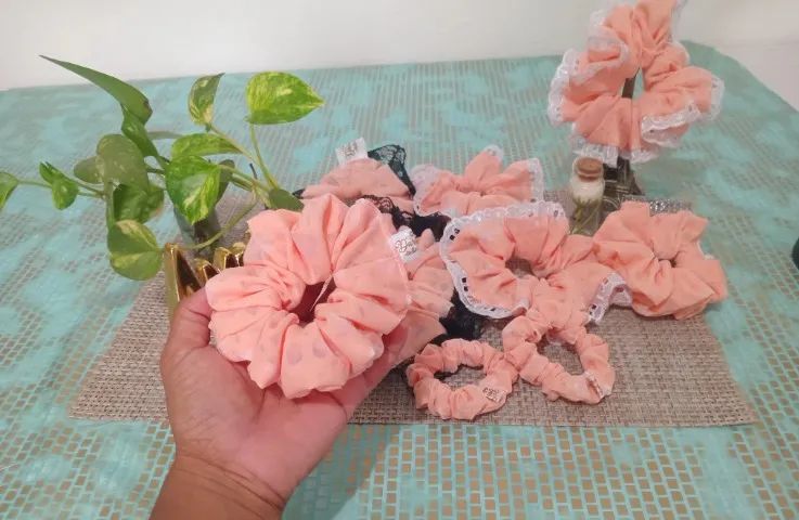 Scrunchies acessórios para cabelos  - Foto 4