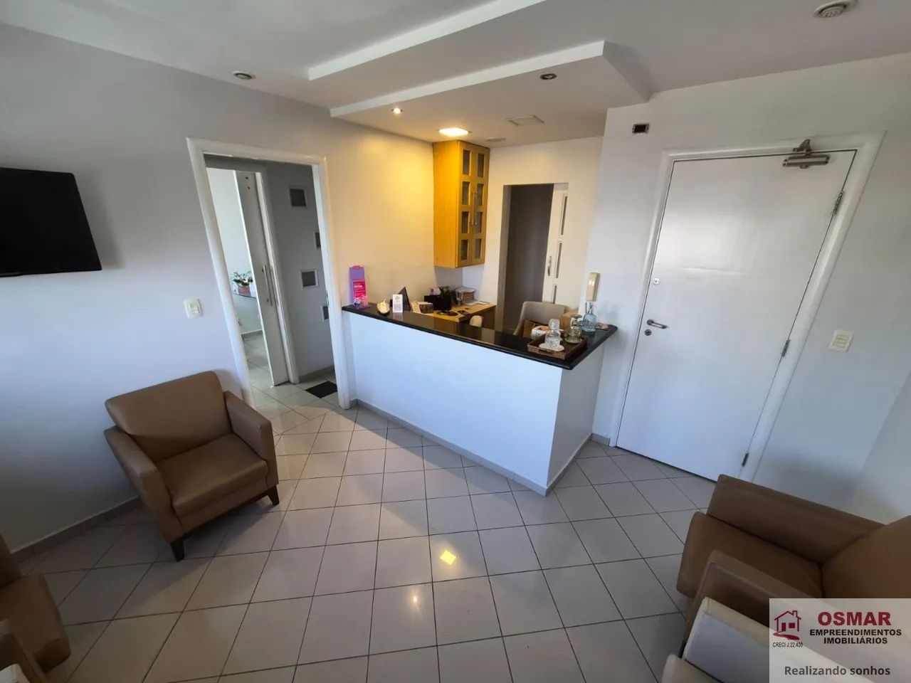 Sala comercial na Ana Costa, Santos-SP: 4 salas, 2 banheiros, 2 vagas, 92,65 m². Venha con - Foto 3