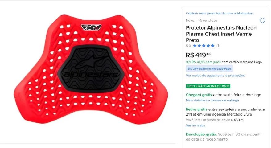 protetor de peito - Foto 2