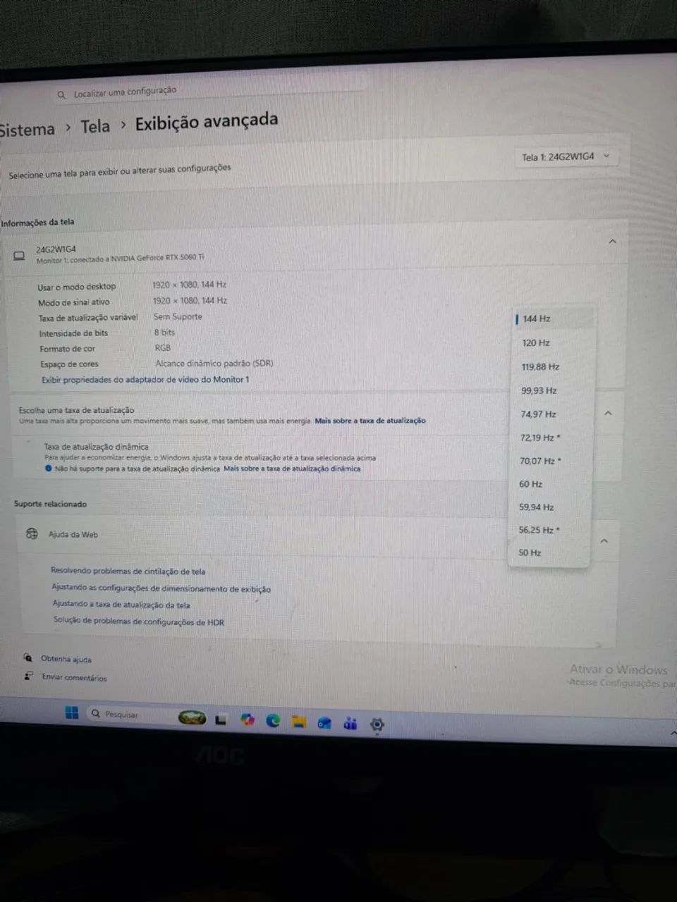 AOC hero 144hz  1ms 24 Polegadas - Foto 3