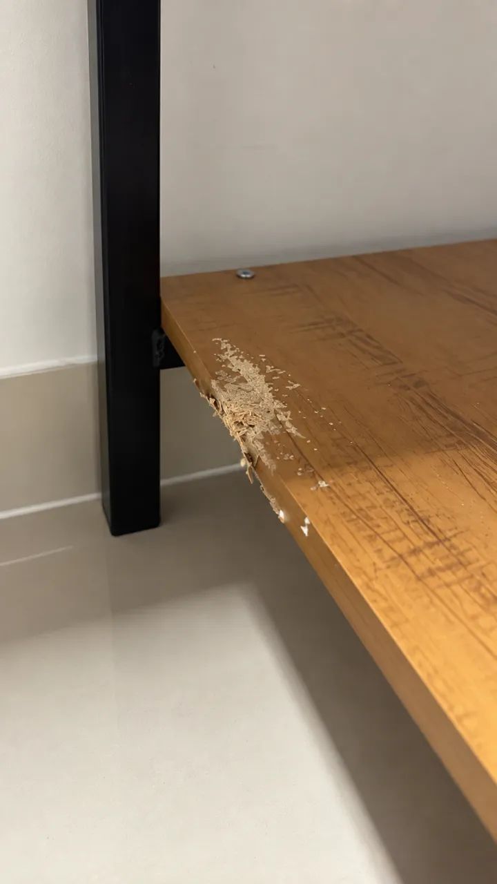 Mesa de Escritório Industrial com Prateleiras - Foto 4