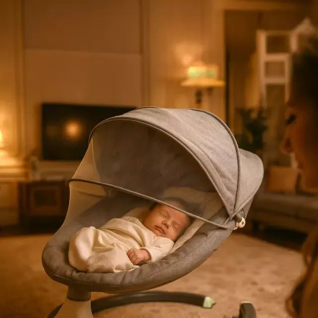Cadeirinha de Descanso para Bebê com Balanço Elétrico e Sons Relaxantes - E034917 - Foto 3