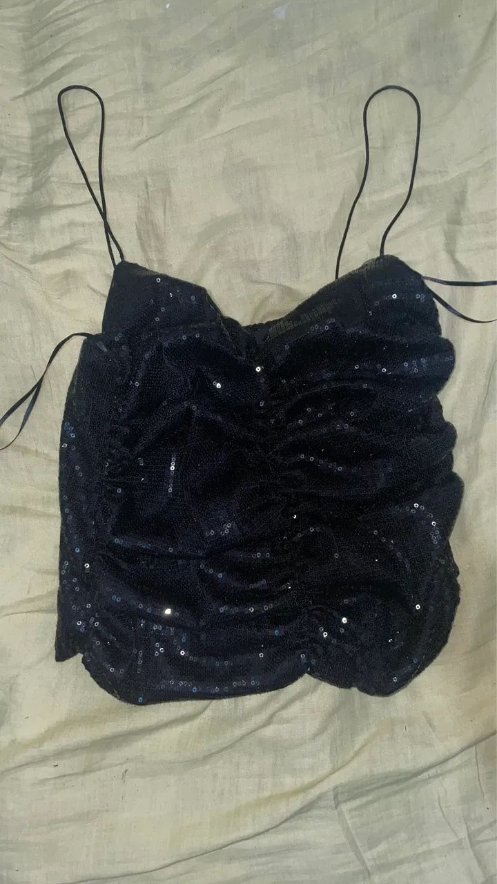 cropped preto de festa - Foto 2