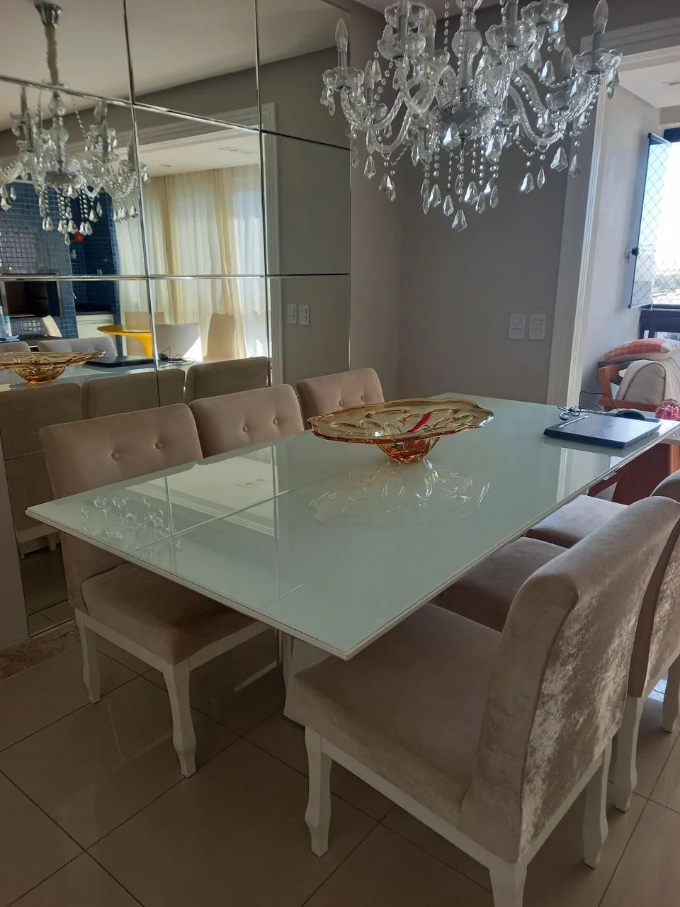 Conjunto mesa c/6 cadeiras