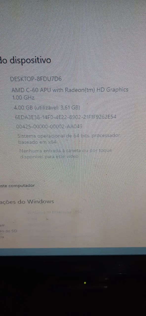 DESKTOP SOMENTE A CPU AMD C-60 