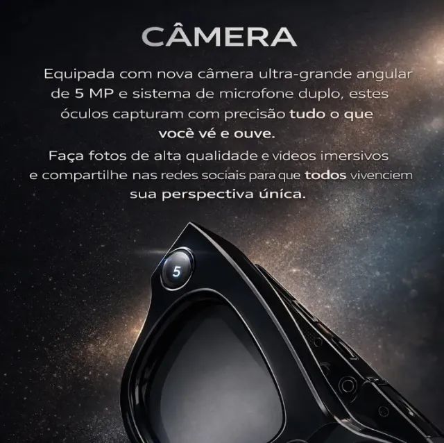 Óculos Inteligente com C âmera , Lente Polarizada e Proteção UV - Foto 4