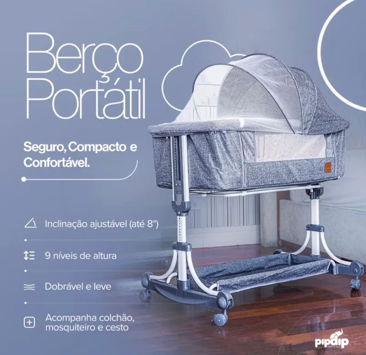 Berço portátil com balanco - Foto 5