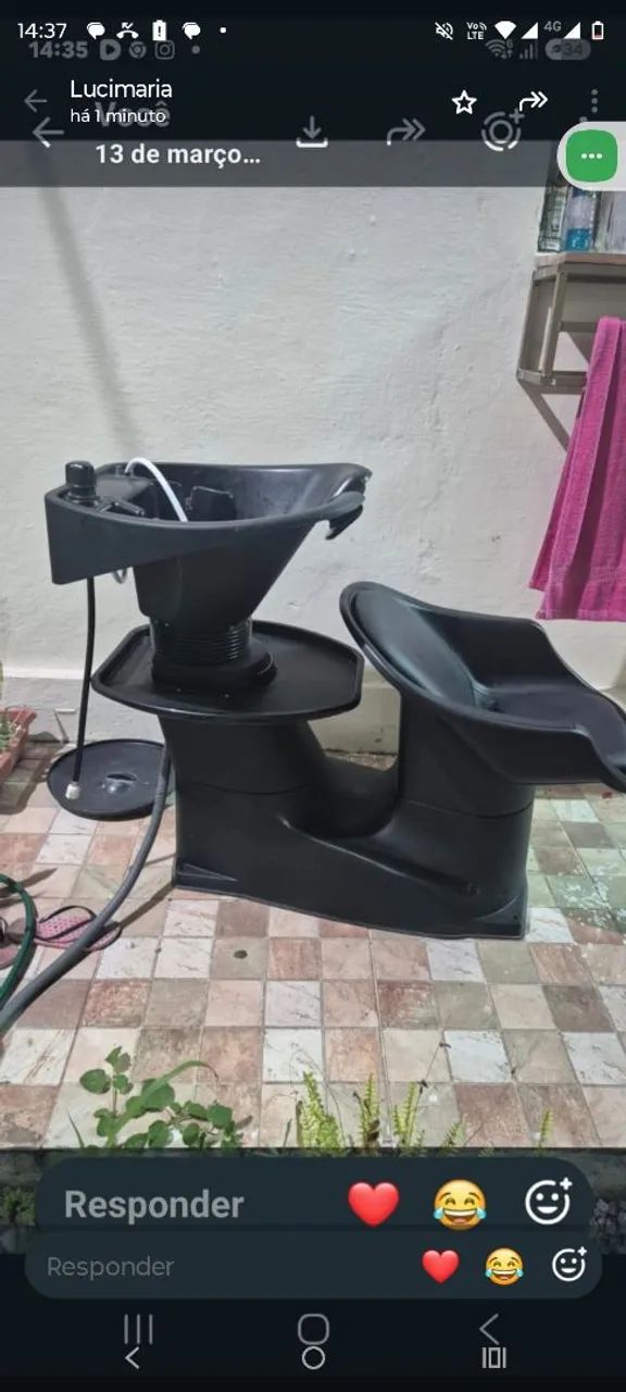 Lavatório reclinável 