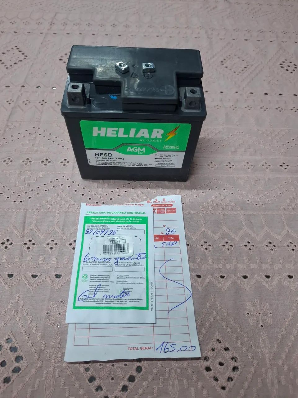 Bateria moto heliar nova 1 ano de garantia  - Foto 2