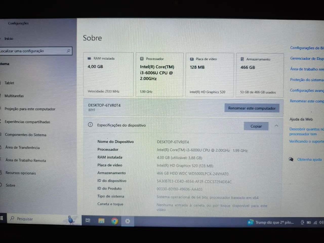 Notebook Lenovo Ideapad 320 i3 | 15.6" | Bateria OK + Mouse Logitech - Foto 5