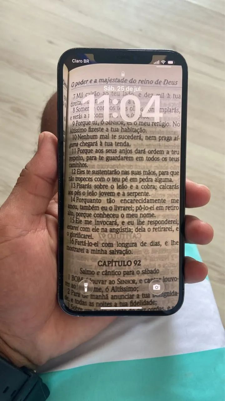 iPhone 12 Pro Max com um mínimo detalhe 