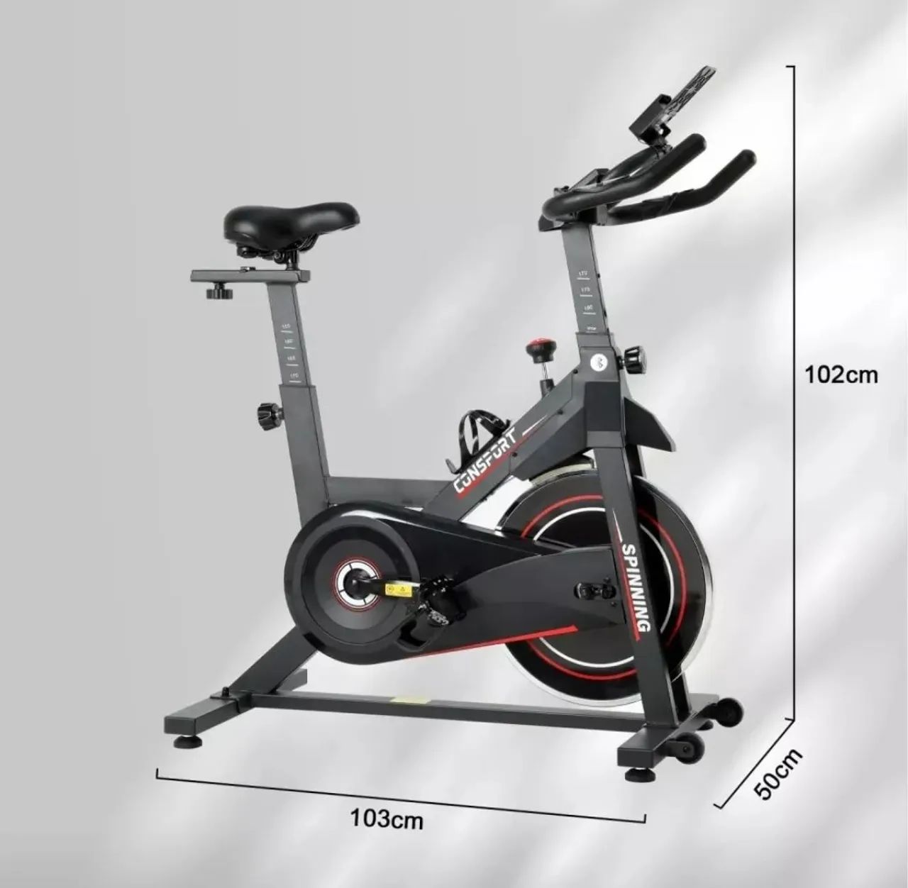 Bicicleta Spinning S-100 Connect Bluetooth Roda Inércia 8kg - Foto 2