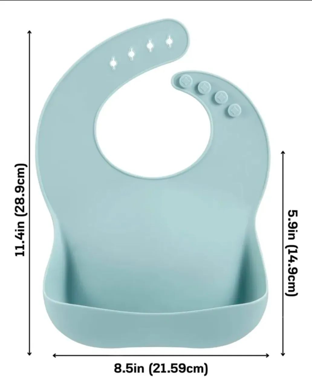 Babador de silicone azul  - Foto 2