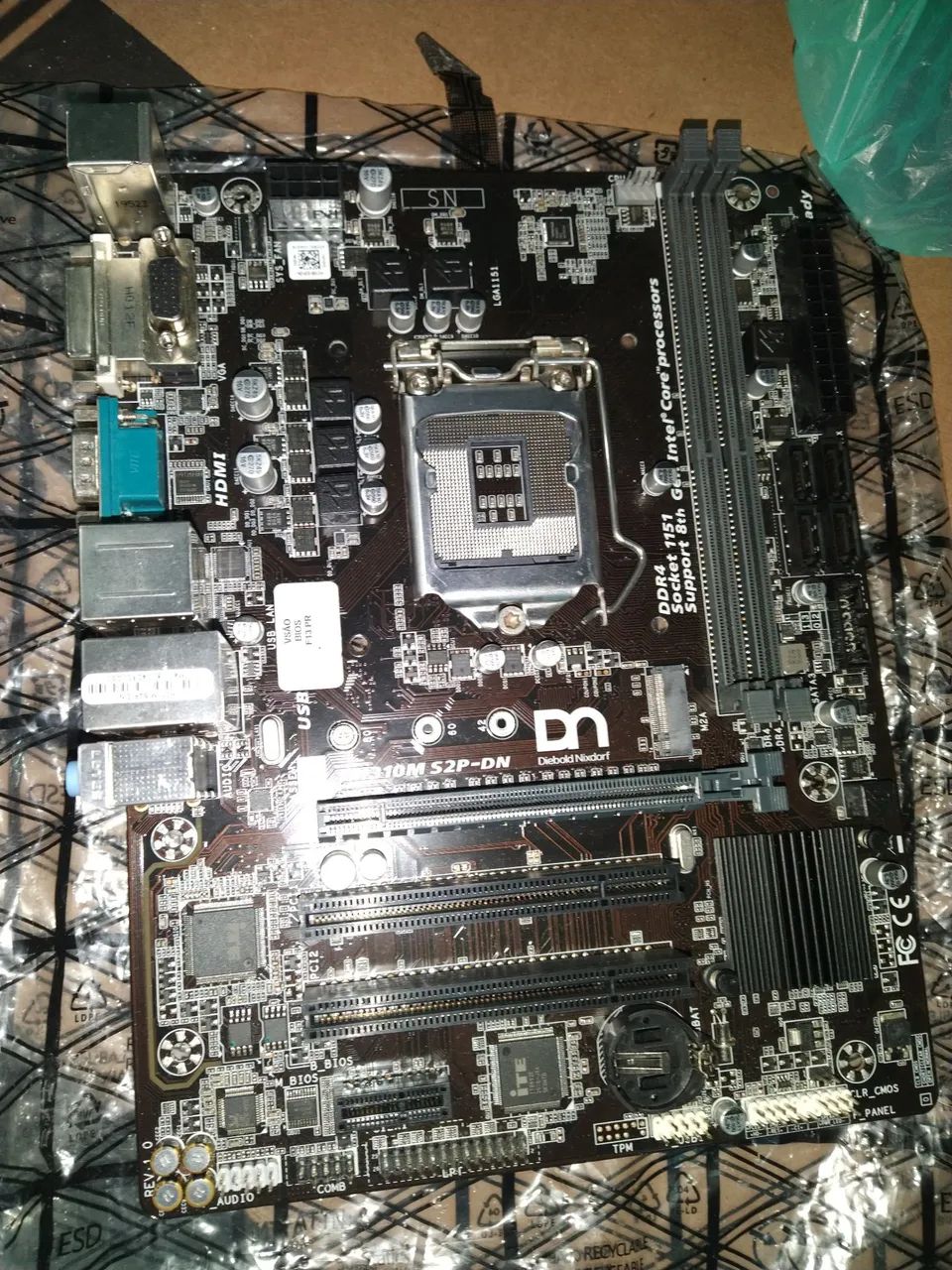 Placa mãe Diebold alemã H310m S2P intel 8th ddr4 nova LEIA - Foto 3