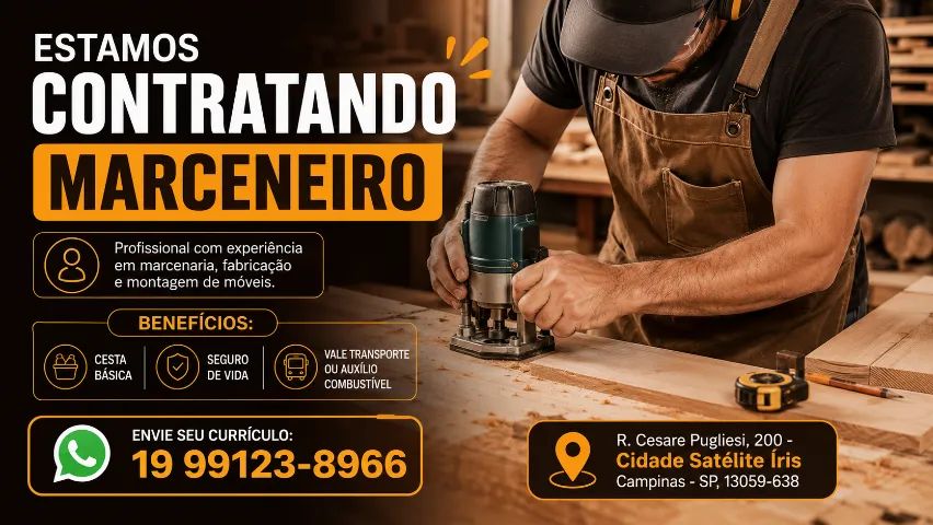 Vaga de Emprego Marceneiro Campinas