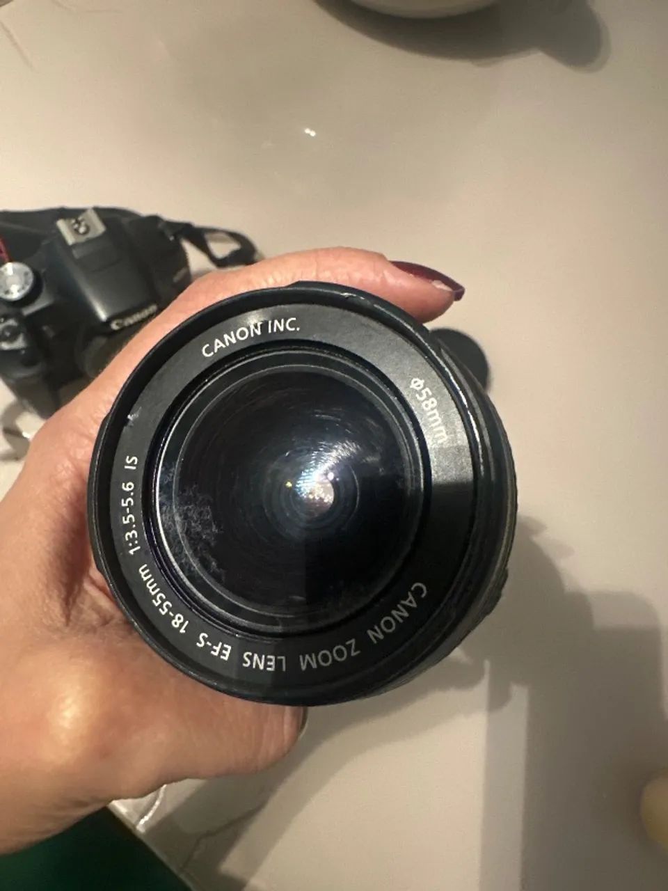 Lente cannon 18-55mm c/ pequeno fungo - Foto 4