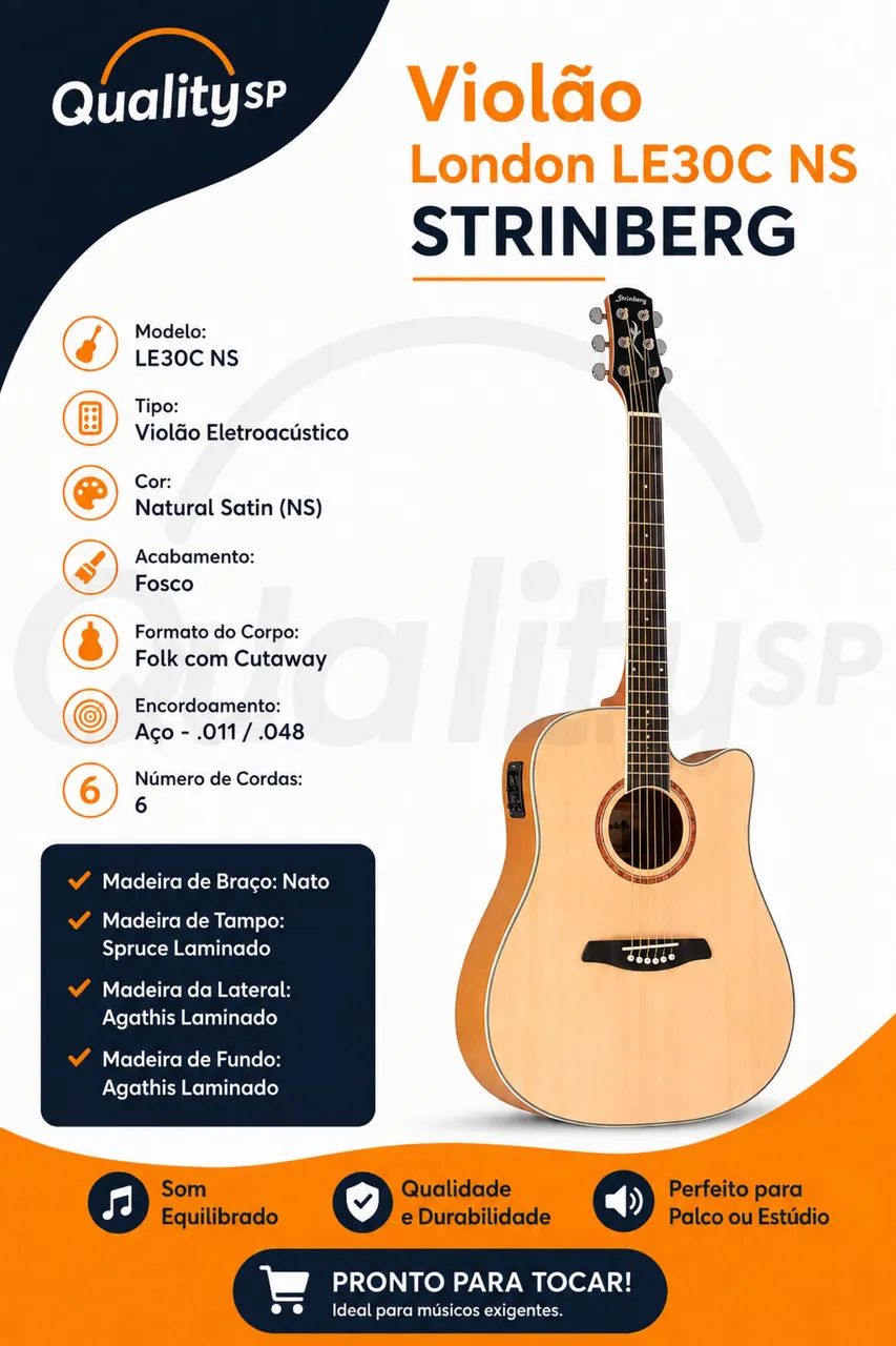 Violão Strinberg LE30C
