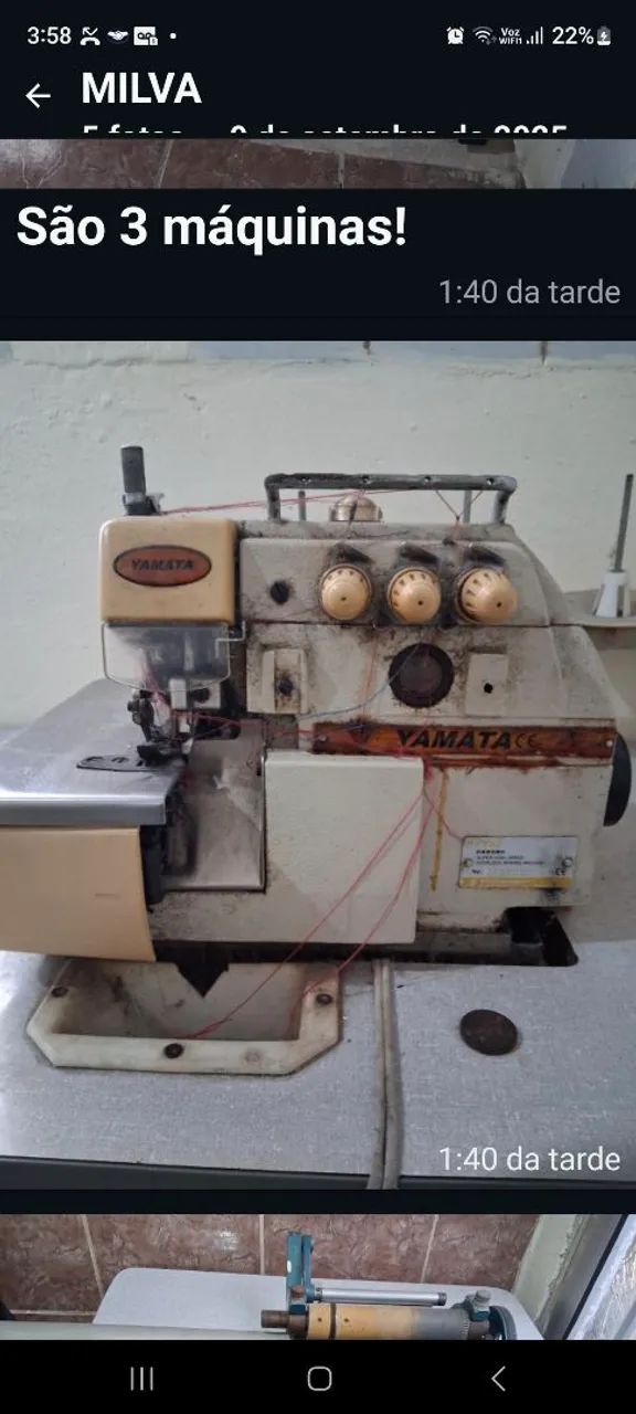 Máquina overlock industrial Yamata