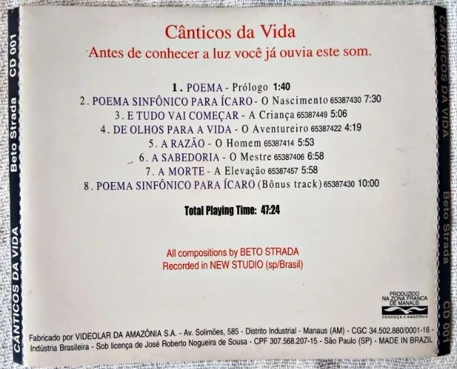Canticos da Vida-Beto Strada - New Age - Foto 2