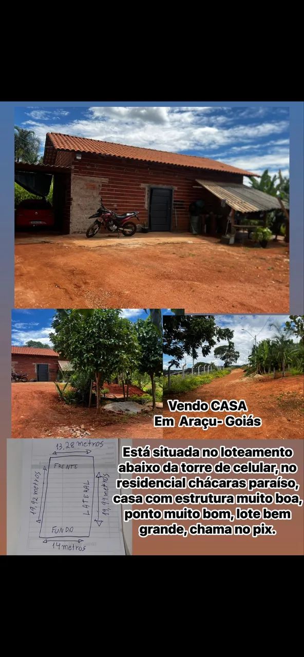 VENDO CASA NO ARAÇU-GOIAS 