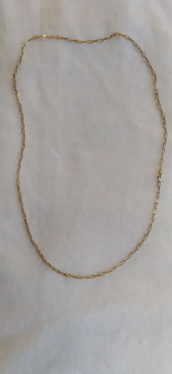 Corrente elos facetados 62cm 18k - Foto 3