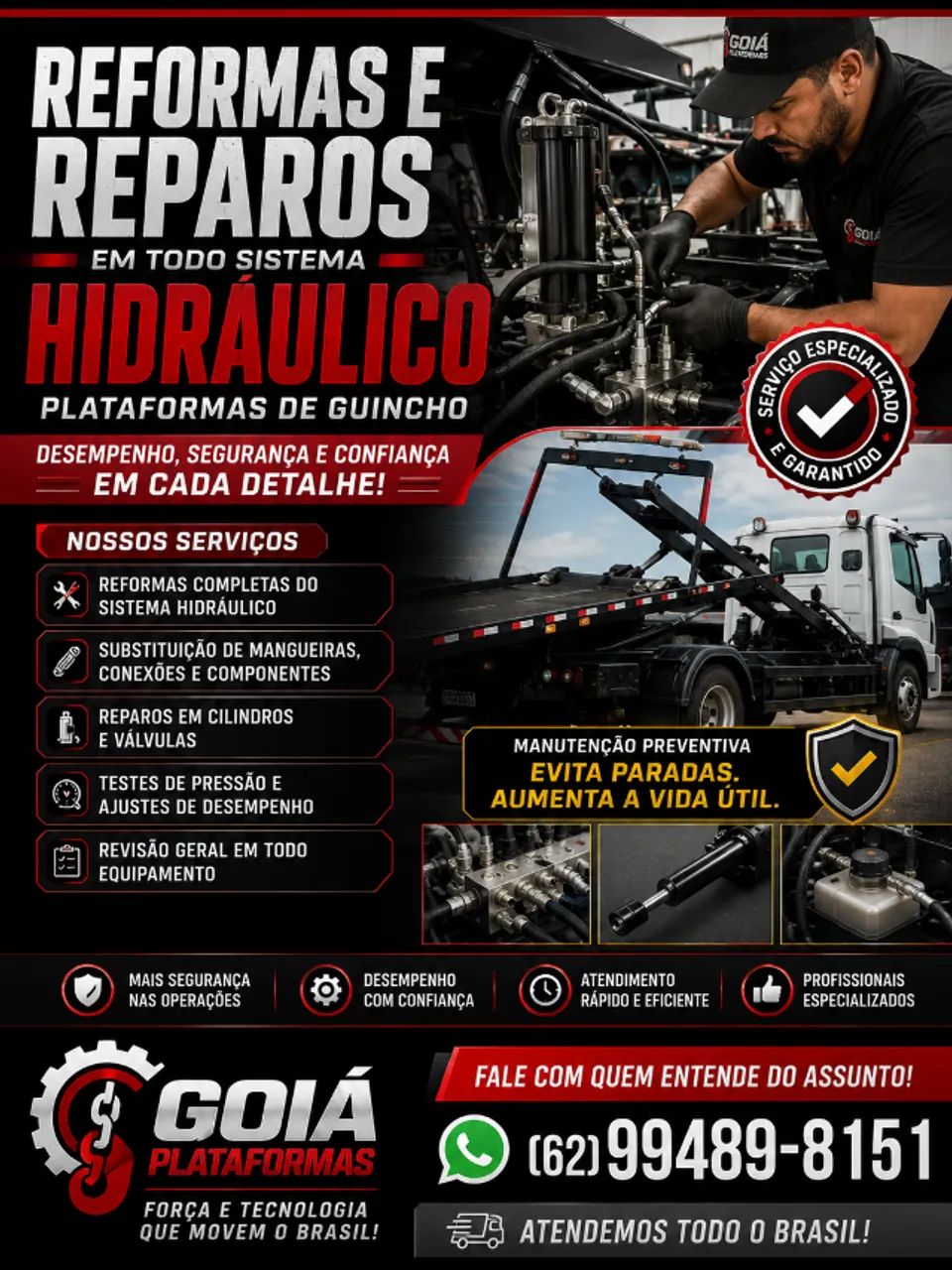 Reformas e reparos para guinchos
