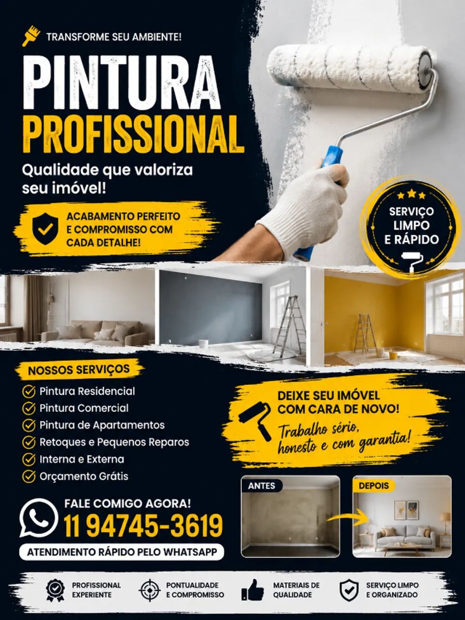Pintura Profissional Residencial e Comercial