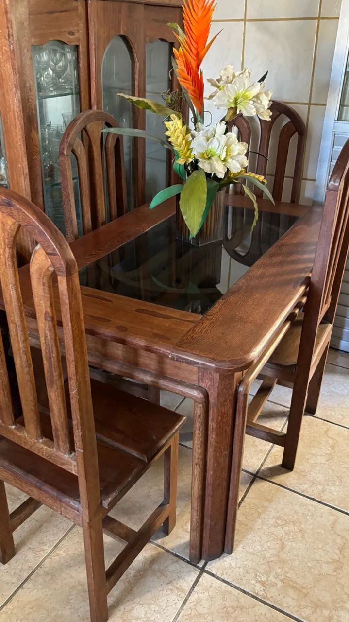 MESA DE 4 CADEIRAS - MADEIRA DE ANGELIM - Foto 3