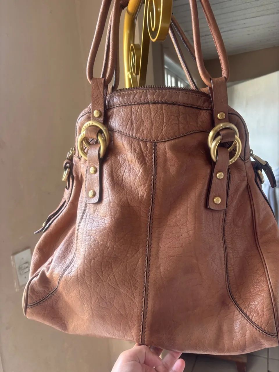 Bolsa fórum vintage couro legítimo  - Foto 2