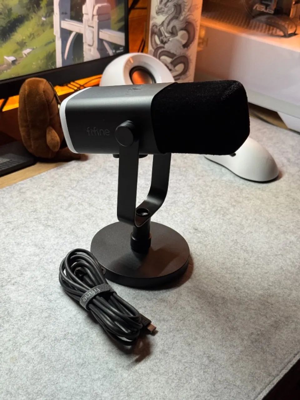 Microfone FIFINE AM8 Preto USB XLR RGB - Foto 2