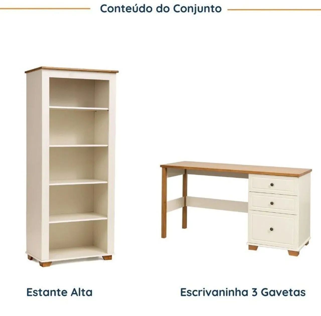 Conjunto Escritório: Estante + Mesa.  - Foto 5