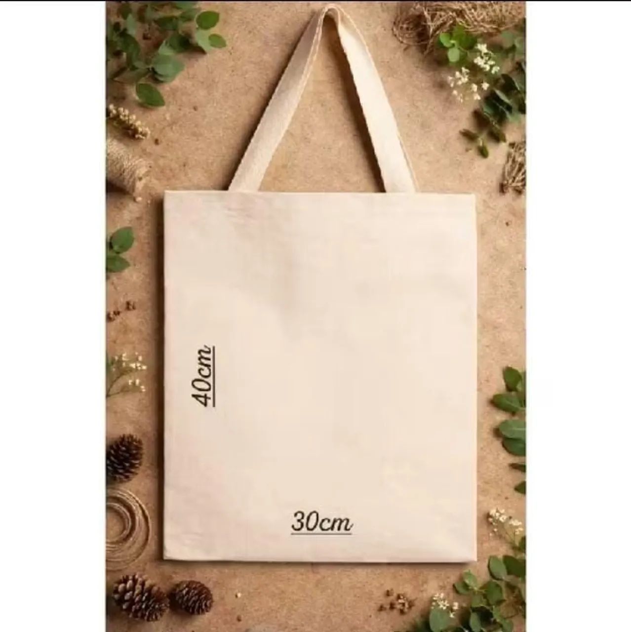 Ecobag 100% algodão cru 30x40 - Foto 3