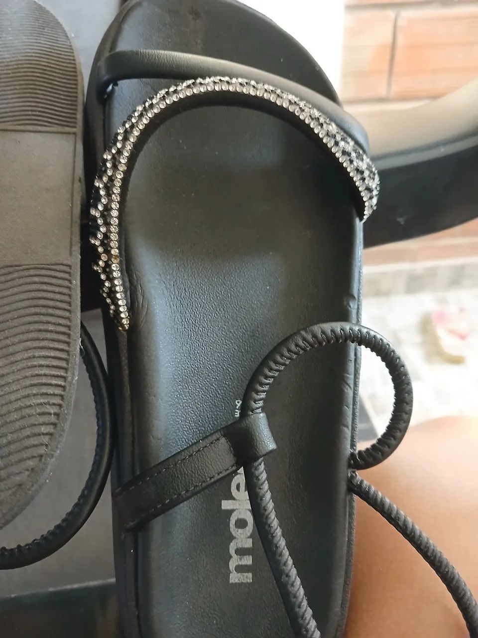 Papete Flatform com Strass, da marca Moleca. - Foto 2