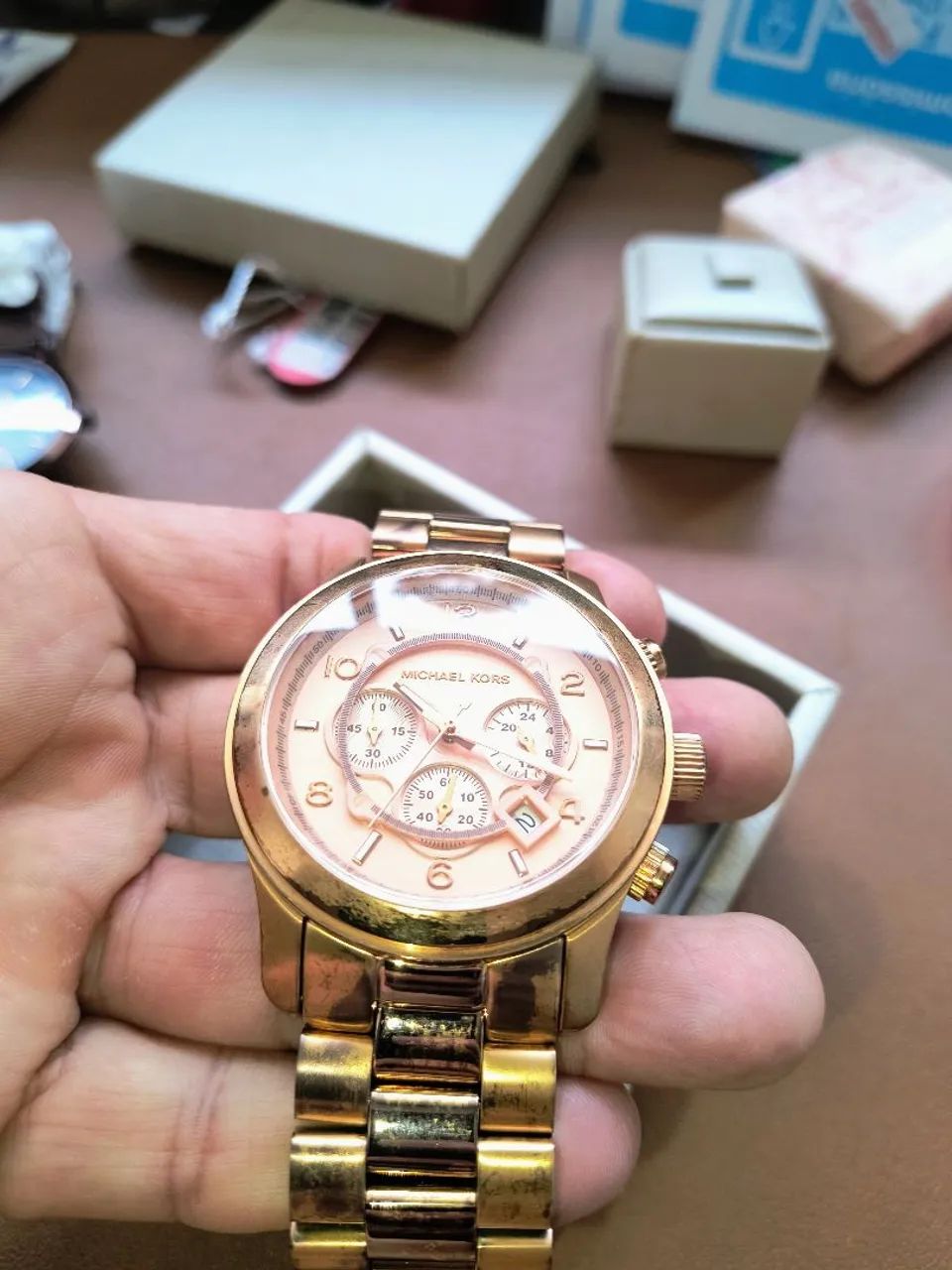 RELOGIO MICHAEL KORS ROSÊ UNISEX ORIGINAL. - Foto 4
