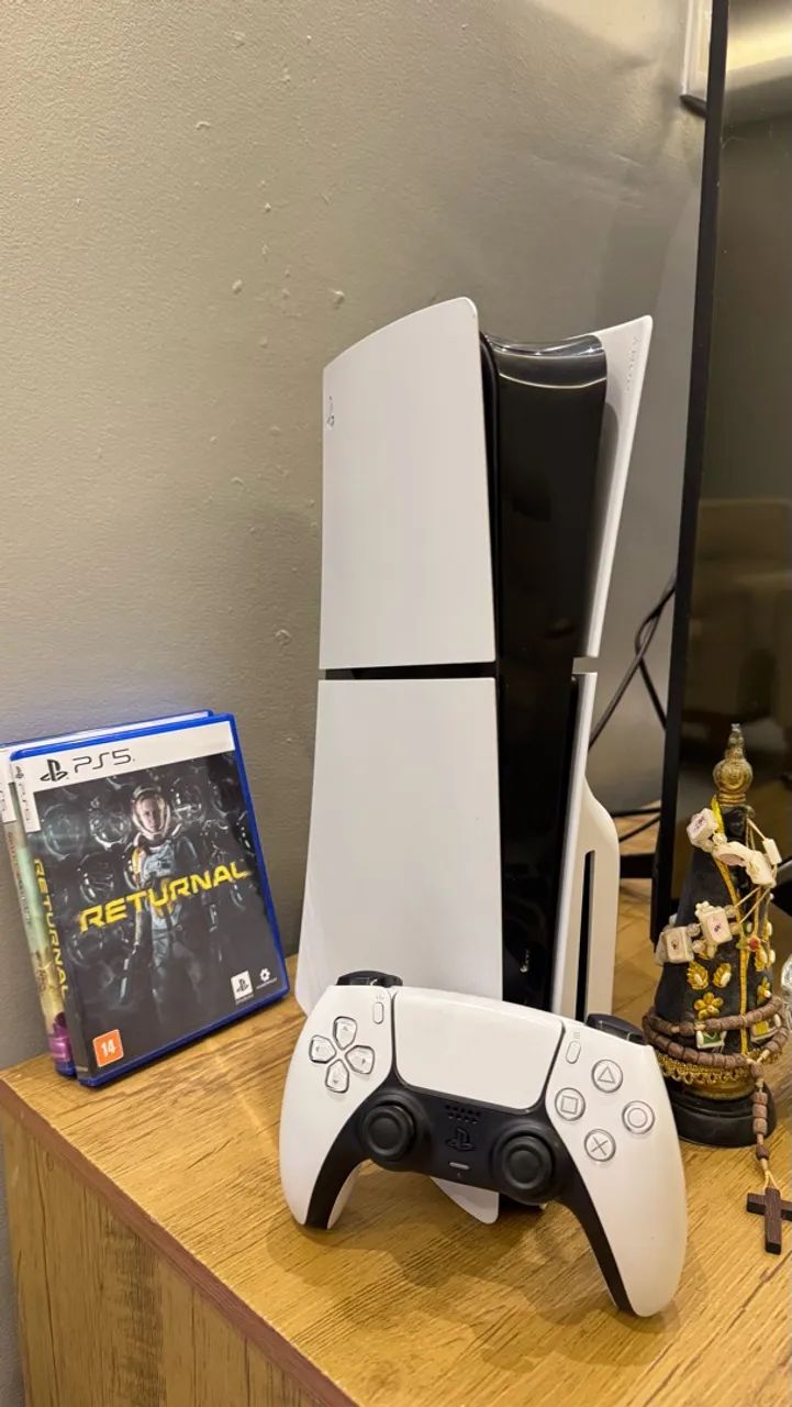 PS5 COM LEITOR + 2 JOGOS FÍSICOS + CAIXA  - Foto 2