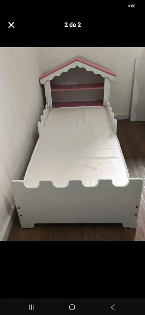 Mini cama infantil com colchão 