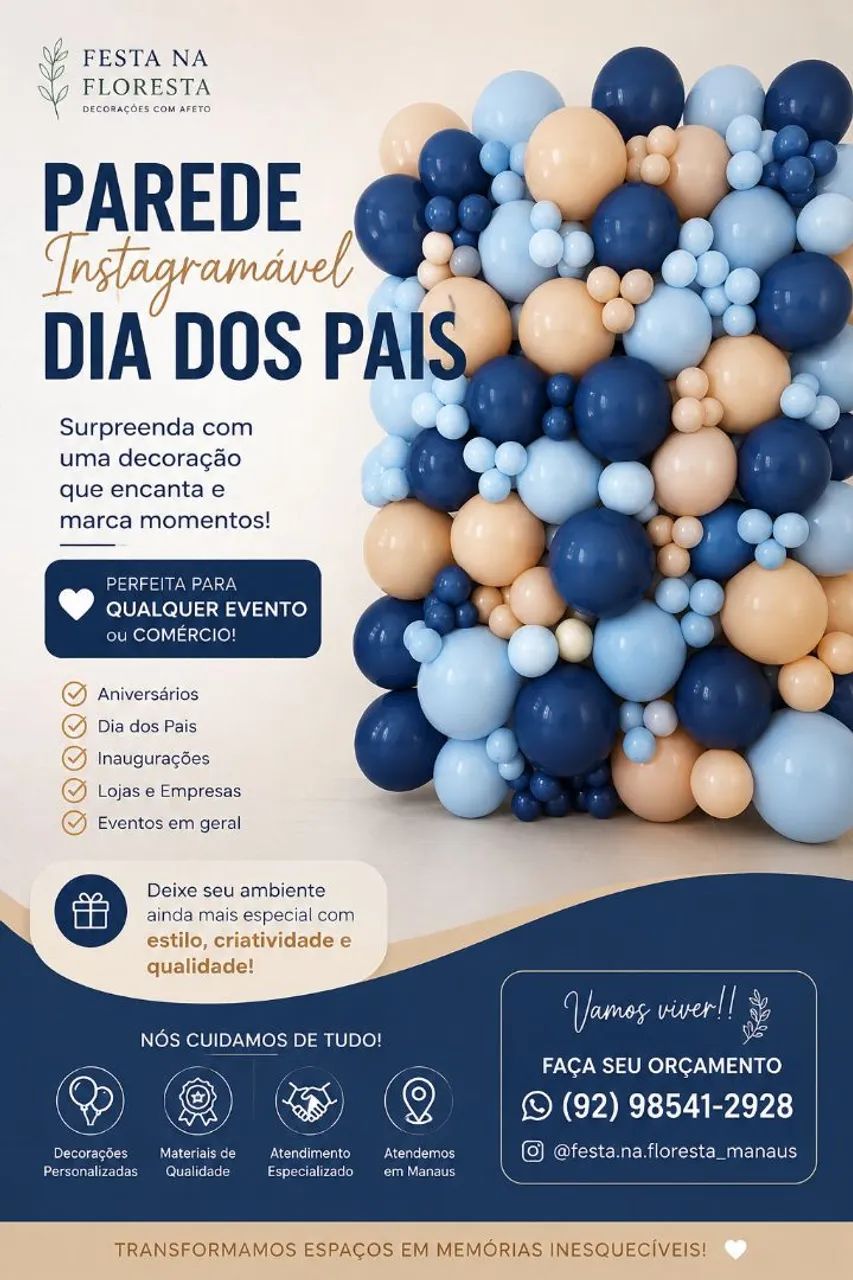 Parede instagramável dia dos pais 