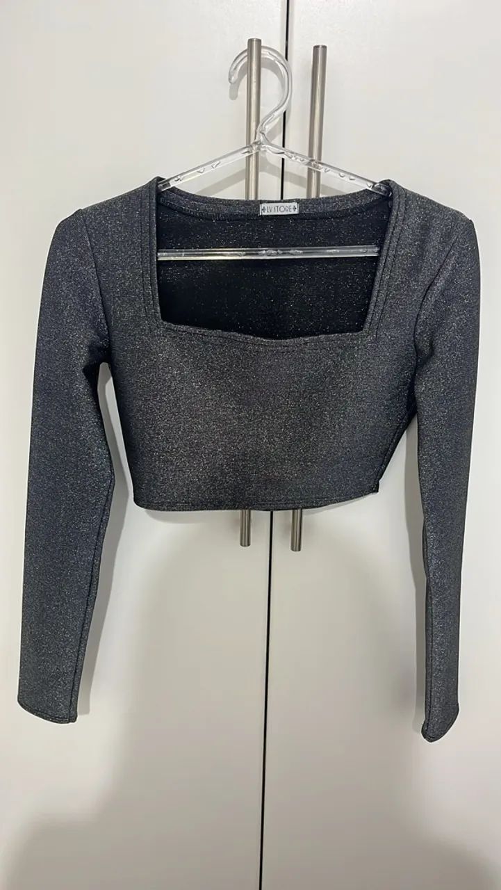 Cropped lurex brilho LV Store PP