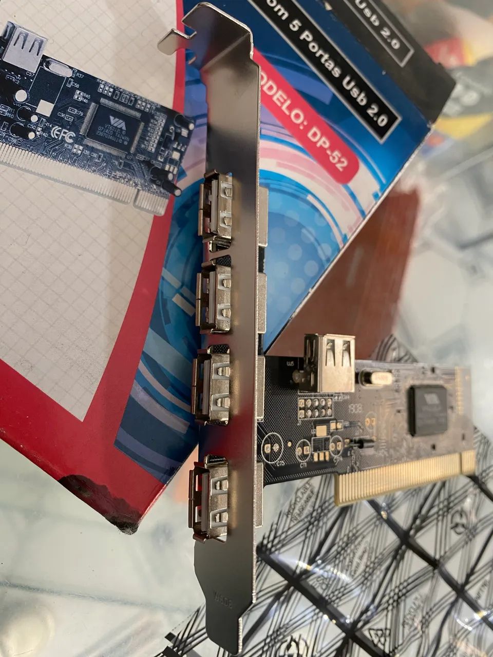 Placa PCI com 5 Portas USB 2.0 - Modelo DP-52 - Foto 5